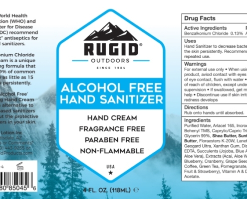 hand sanitizer product label