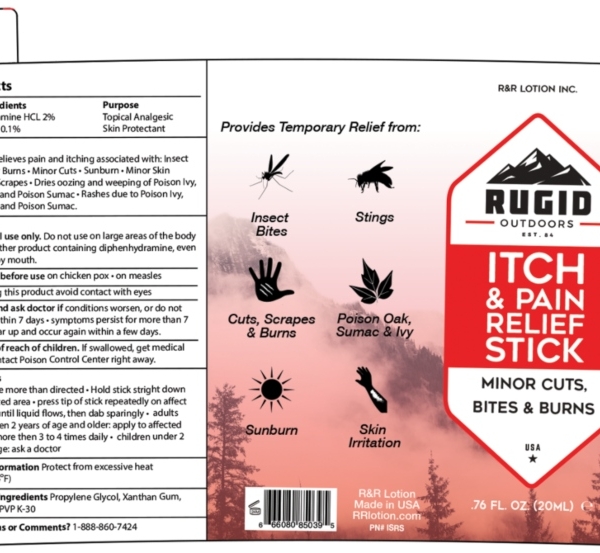 rugid pain relief stick product label