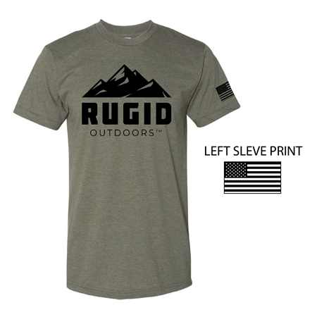 front of the rugid t-shirt